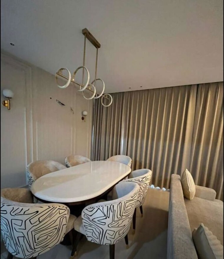 Dining area, maya-green-lotus-saksham 3 Bedroom 1800 Sq.Ft. Apartment In International Airport Road Zirakpur 10400449