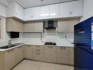 Kitchen in  Apartment at Bhartiya Nikoo Homes Phase 2, Thanisandra Main Road – for Rent