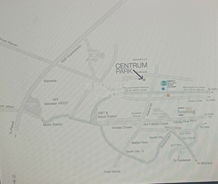 Map Location, indiabulls-centrum-park 3 Bedroom 1900 Sq.Ft. Apartment In Sector 103 Gurgaon 10400586