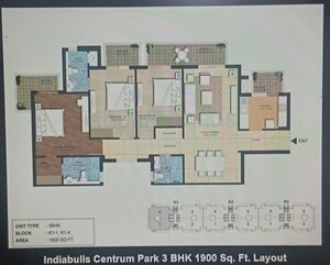 Master Plan in 3 BHK Apartment at Indiabulls Centrum Park, Sector 103 – for Sale