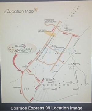 3 BHK Apartment – Map Location View at Cosmos Express 99, Sector 99 - for Sale