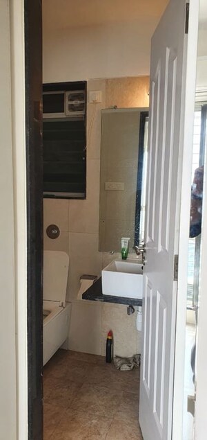 Bathroom in 1 BHK Apartment at Aspen Park, Goregaon East – for Rent