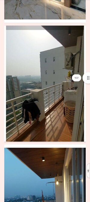 Balcony in 3 BHK Apartment at Urban Axis Urban Woods, Sushant Golf City – for Rent