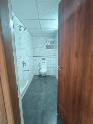 Bathroom in 3 BHK Apartment at Trendsquares Ambience, Thanisandra Main Road – for Rent