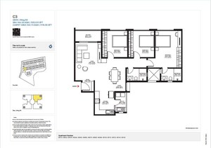 Floor Plan in 3 BHK Apartment at Sobha Ayana, Panathur – for Sale