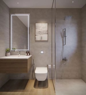 Bathroom in 3 BHK Apartment at Sobha Ayana, Panathur – for Sale