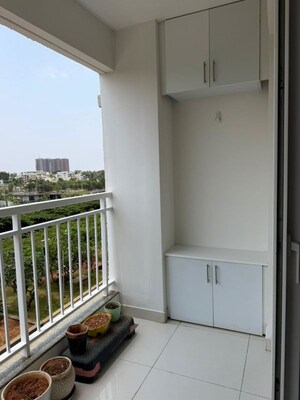Balcony in 2 BHK Apartment at Puravankara Palm Beach, Hennur – for Rent