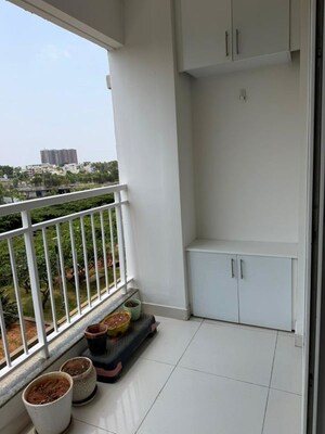 Balcony in 2 BHK Apartment at Puravankara Palm Beach, Hennur – for Rent
