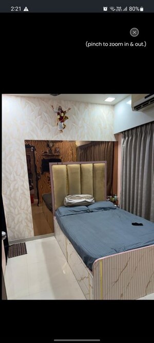 Bedroom in 1 BHK Apartment at JP North Imperia, Mira Road – for Rent