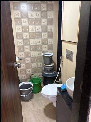 Bathroom in 1 BHK Apartment at JP North Imperia, Mira Road – for Rent