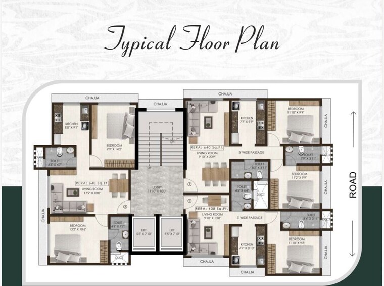Floor Plan, pranav-joeville 2 Bedroom 640 Sq.Ft. Apartment In Malad West Mumbai 10401367