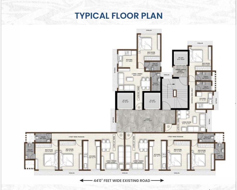 Floor Plan, pranav-shree-santoshi-nagar-chs 2 Bedroom 671 Sq.Ft. Apartment In Malad West Mumbai 10401503