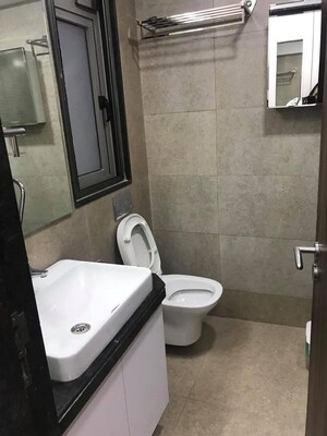 Bathroom in 3 BHK Apartment at Adani Group Western Heights, Andheri West – for Rent