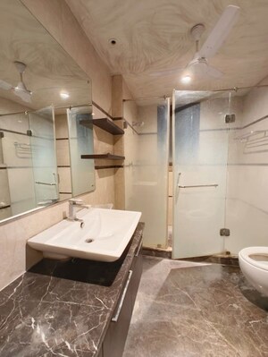 Bathroom in 4 BHK Builder Floor at Hemkunt Colony – for Rent
