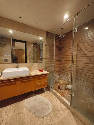 Kitchen in 4 BHK Builder Floor at Hemkunt Colony – for Rent