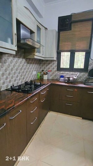Kitchen in 2.5 BHK Builder Floor at Ansal Plaza Sector-23, Sector 23 – for Rent