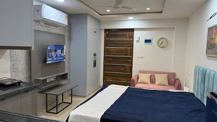 Kitchen, okay-plus-solitaire-suites 1 RK 406 Sq.Ft. Apartment In Ramnagariya Jaipur 10380758