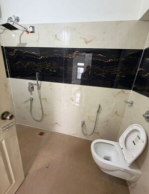 Attached Bathroom in 3 BHK Apartment at Chandak 34 Park Estate, Goregaon West – for Rent