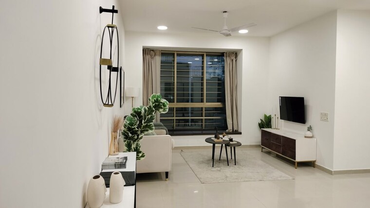 Living Room, oberoi-realty-woods 3 Bedroom 900 Sq.Ft. Apartment In Goregaon East Mumbai 10402130