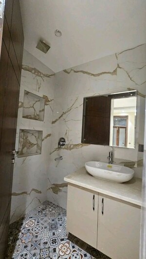 Bathroom in 3 BHK Apartment at Chattarpur – for Rent