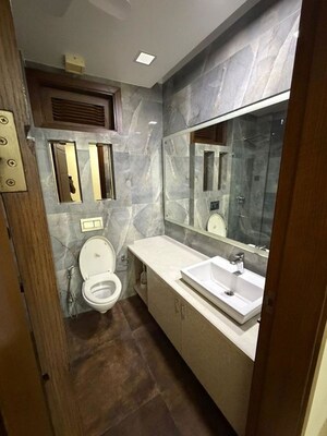 Bathroom in 3 BHK Builder Floor at Chittaranjan Park – for Rent