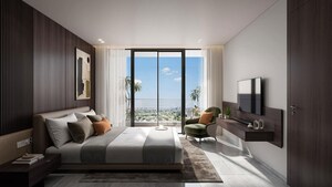 Bedroom in 3 BHK Apartment at Suraj Tranquil Bay 1, Prabhadevi – for Sale