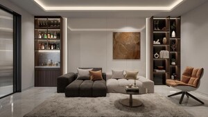 Living Room in 3 BHK Apartment at Suraj Tranquil Bay 1, Prabhadevi – for Sale