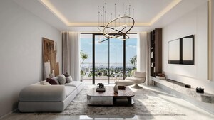 Living Room in 3 BHK Apartment at Suraj Tranquil Bay 1, Prabhadevi – for Sale
