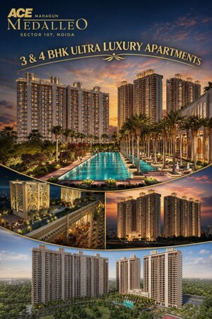 3.5 BHK Apartment – Exterior View View at Mahagun Medalleo, Sector 107 - for Sale