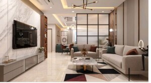 Living Room in 3 BHK Apartment at Raghavendra Panchajanya Heights, Chanda Nagar – for Sale