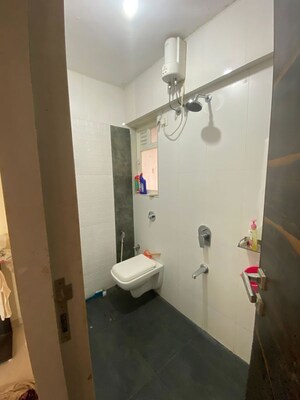 Bathroom in 2 BHK Apartment at Gurukrupa Marina Enclave, Malad West – for Rent