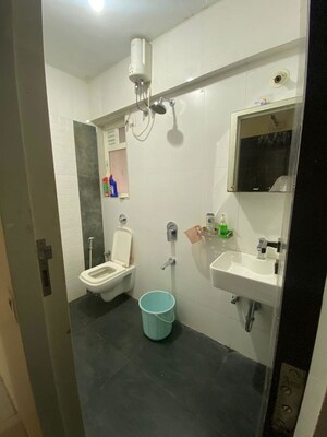 Bathroom in 2 BHK Apartment at Gurukrupa Marina Enclave, Malad West – for Rent
