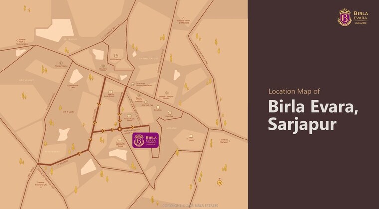 Map Location, birla-evara 3 Bedroom 1137 Sq.Ft. Apartment In Sarjapur Bangalore 10402899