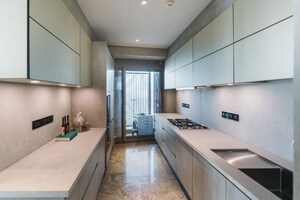 Kitchen in 3 BHK Apartment at Lodha The World Towers World One Tier 2, Worli – for Rent