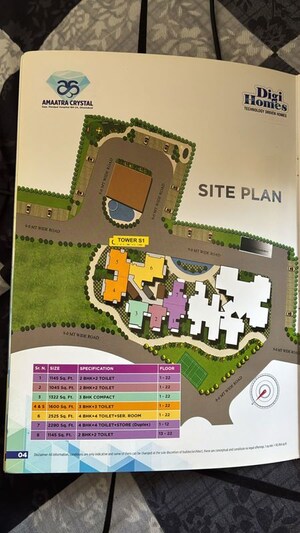 Master Plan in 3 BHK Apartment at Amaatra Crystal, Nh 24 – for Sale