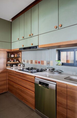 Kitchen in 3 BHK Apartment at Lodha World View, Worli – for Rent