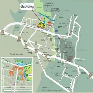 3 BHK Apartment – Map Location View at Chintels Serenity, Sector 109 - for Sale