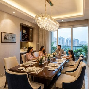 Dining area in 3 BHK Apartment at Chintels Serenity, Sector 109 – for Sale