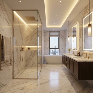 Washroom in 3 BHK Apartment at Chintels Serenity, Sector 109 – for Sale