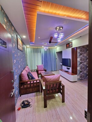 Living Room in 1 BHK Apartment at VTP Cygnus, Kharadi – for Rent