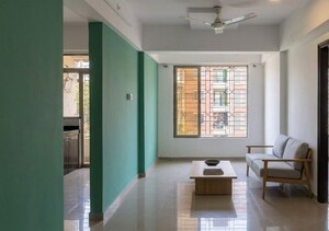 Living Room in 1 BHK Apartment at Sharda Galaxy, Ulwe – for Sale