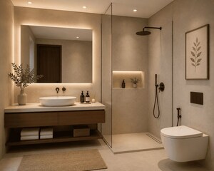 Attached Bathroom in 4 BHK Villa at Naikkanal – for Sale
