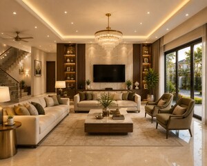 Living Room in 4 BHK Villa at Naikkanal – for Sale