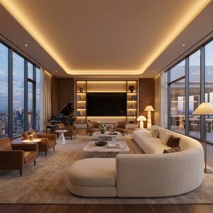 Living Room in 3.5 BHK Apartment at Godrej Samaris, Sector 53 – for Sale