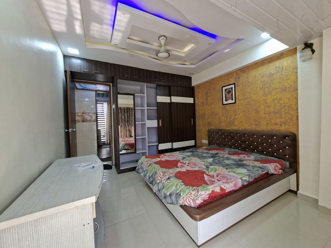 Bedroom in 1 BHK Apartment at Krishh Krishna Residency, Kharghar – for Rent