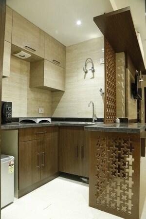 Kitchen in 1 BHK Builder Floor at DLF Atria, Dlf Phase ii – for Rent