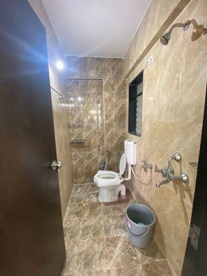 Bathroom in 1 BHK Apartment at Damji Shamji Mahavir Kalpavruksha Wing J Phase 2, Thane West – for Rent