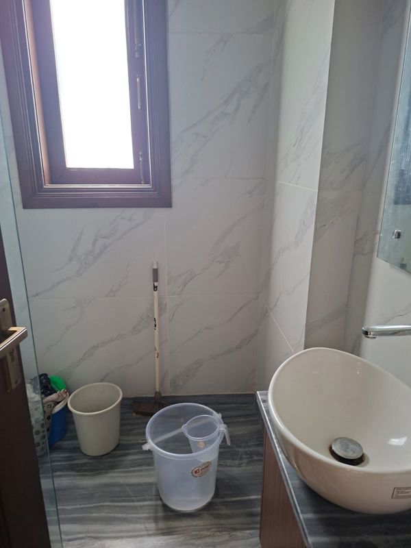 Bathroom in 3 BHK Apartment at Shivalik Colony – for Rent