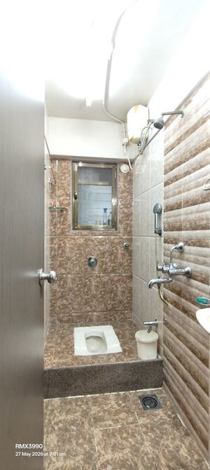 Bathroom in 1 BHK Apartment at Bhandup Subhakamana CHS, Bhandup East – for Rent