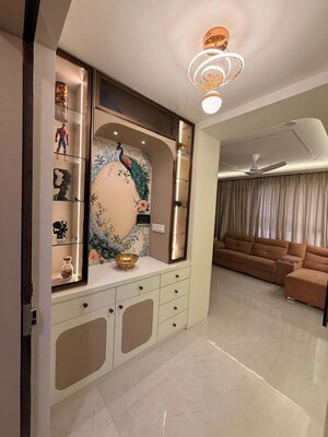 Living Room in 3 BHK Apartment at Goel Ganga Serio, Kharadi – for Rent
